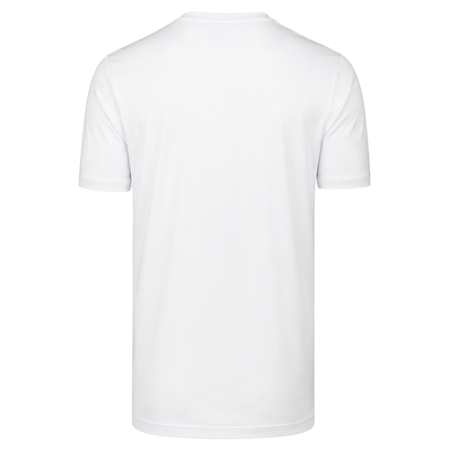 Back view of the England 26/27 Off-Pitch Tee by Castore, a plain white short-sleeve t-shirt ideal for casual wear, displayed against a white background.