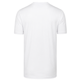 Back view of the England 26/27 Off-Pitch Tee by Castore, a plain white short-sleeve t-shirt ideal for casual wear, displayed against a white background.