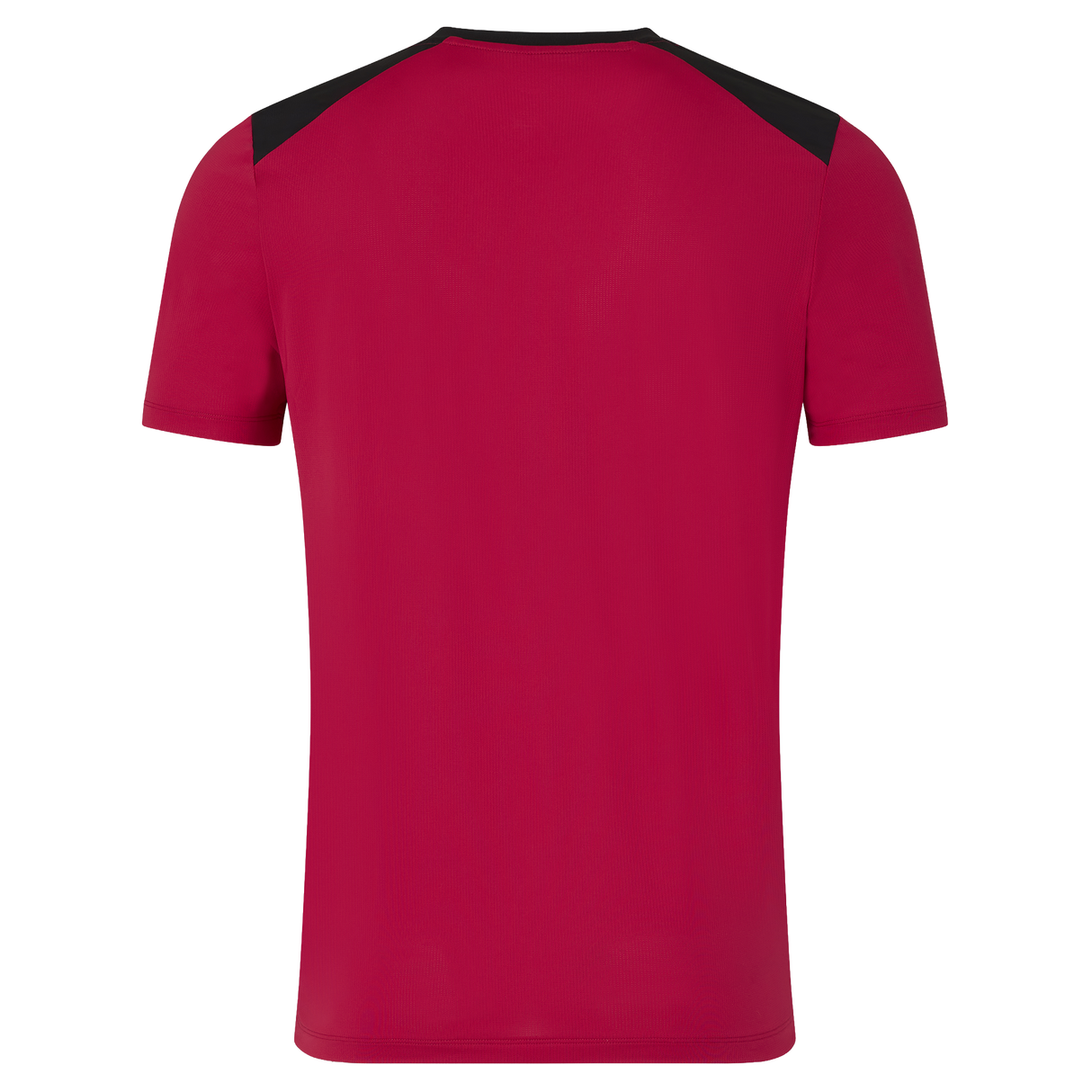 Back view of the England 26/27 Performance Training Tee by Castore, with black shoulder panels and advanced moisture-wicking technology, displayed on a plain white background.
