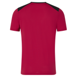 Back view of the England 26/27 Performance Training Tee by Castore, with black shoulder panels and advanced moisture-wicking technology, displayed on a plain white background.