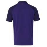 Back view of the Castore England 26/27 Classic Alternate Jersey, a short-sleeve polo in two shades of purple with darker sleeves and collar, styled like a rugby jersey, shown on a plain white background.