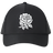 England 26/27 Team Cap by Castore — a black cap featuring a white embroidered rose design on the front panel, inspired by the iconic England Rugby style, displayed against a plain white background.