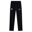 The Valley Panthers Rugby Stretch Tapered Pant by EMB Canterbury is ideal for workouts, featuring an elastic waist, a classic logo on the right, and a small purple design on the left. Made with quick-dry fabric for comfort during intense sessions.