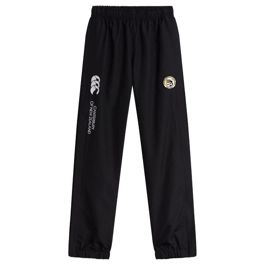 The UW-Milwaukee Cuffed Hem Stadium Pant by Canterbury from EMB Canterbury features the Canterbury of New Zealand logo and a circular emblem on the left thigh, with an elastic waistband and cuffed hem.