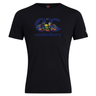 The WRS Canterbury Canterbury Pennsylvania CCC Flag Club T-shirt is a black short-sleeve tee featuring "CCC canterbury" and a bold lion and shield graphic—perfect for fans showing rugby pride.
