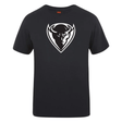 Black DePaul University Club Plain Tee by WRS Canterbury with a white bull head logo on the chest.