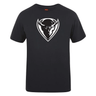 Black DePaul University Club Plain Tee by WRS Canterbury with a white bull head logo on the chest.