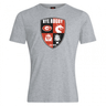 Gray cotton blend Rye High School Rugby Club Plain Tee by WRS Canterbury with a team logo print on the chest, perfect as casual wear.