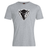 Gray cotton blend DePaul University Club Plain Tee by WRS Canterbury with a black and white bull head logo on the chest.