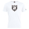 White cotton blend Troy University Rugby Club Plain Tee by WRS Canterbury with a black and white crest design on the chest and a small logo on the left sleeve, ensuring comfortable wear.