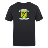 Blackthorn RFC Club Plain Tee by WRS Canterbury featuring a comfortable green and gold emblem with two rugby players.