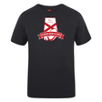 Black cotton blend Alabama Rugby Alliance Club Plain Tee by WRS Canterbury, featuring a red and white emblem and "est. 2024" text.