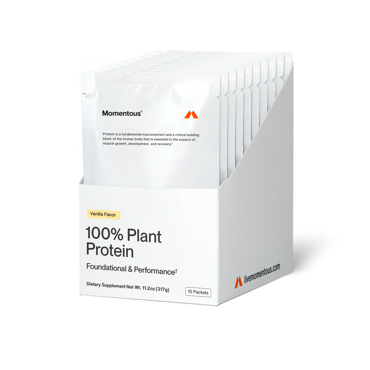 Momentous 100% Plant Protein 10-Travel Packs