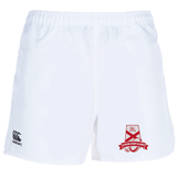 Alabama Rugby Alliance Professional Polyester Rugby Short with an elasticated waistband and EMB Canterbury logo on the left, isolated on a white background.