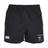 Black Onslow Rugby Misfits Professional Polyester rugby shorts with elasticated waistband, featuring a logo on the left hem and "misfits" with an emblem on the right hem by EMB Canterbury.