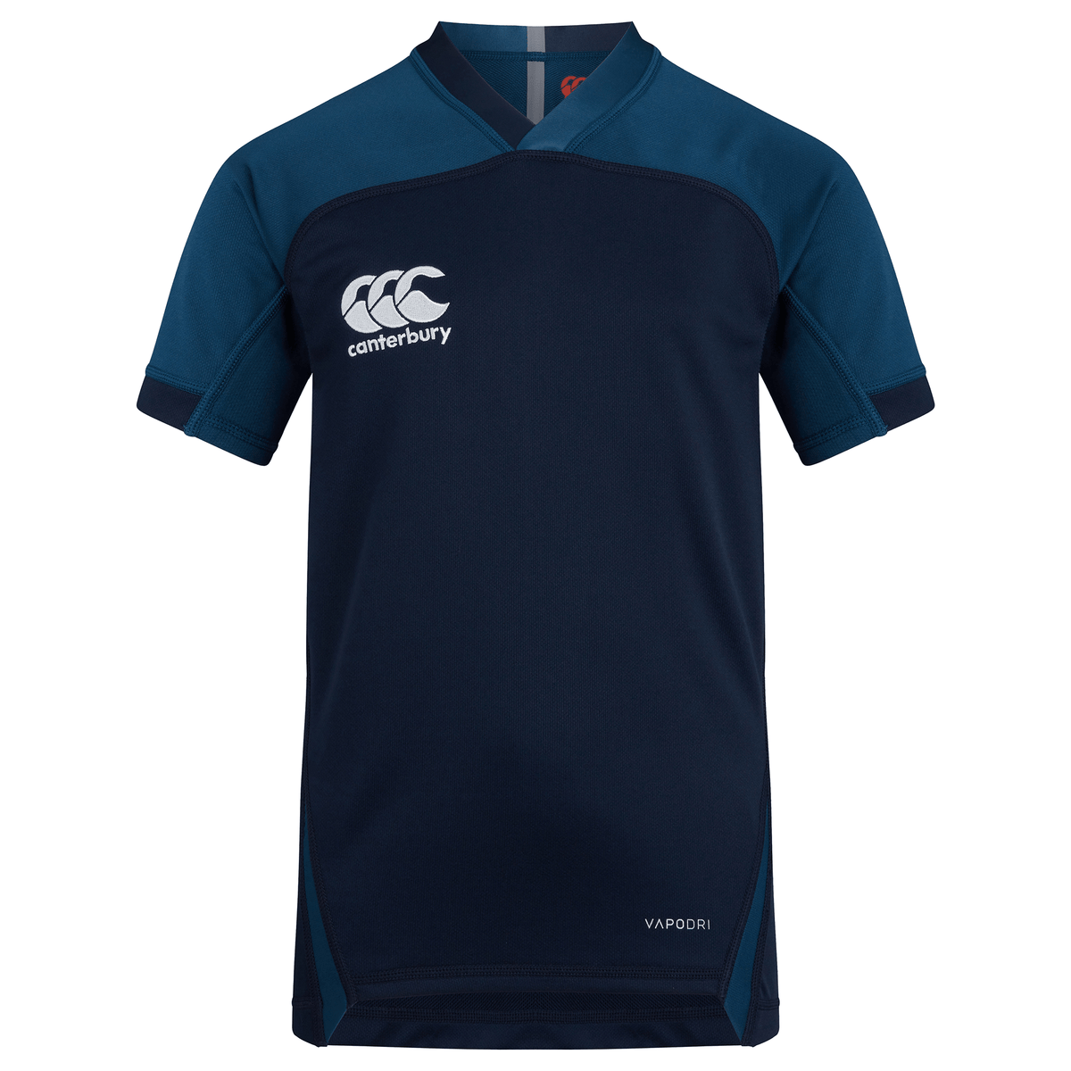 Maglia Da Rugby Canterbury Vapodri Evader Bambini - Tecnologia Asciugatura Rapida, Design A Cerchi, Blau Navy/Bianco - Foto 7
