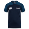 The USA Para Powerlifting Vapodri Evader Jersey by EMB Canterbury features moisture-wicking technology, "USAPL Para Powerlifting" on the left chest, and a Canterbury logo on the right.