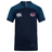 The Nebraska Rugby Referee Society Vapodri Evader Jersey by EMB Canterbury is a navy blue short-sleeve jersey with moisture-wicking technology, Nebraska logos on the chest, and "Vapodri" near the hem for comfort on and off the field.