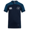 The New Saint Andrews College Vapodri Evader Jersey by EMB Canterbury is a navy and dark blue short-sleeve rugby jersey, featuring the Canterbury logo and the “New Saint Andrews RFC” crest on the chest, and designed with advanced moisture-wicking Vapodri technology for comfort both on and off the field.