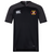 The Potomac Exiles Rugby Club Vapodri Evader Jersey by EMB Canterbury is a black, short-sleeve rugby jersey featuring the Canterbury logo on the right chest, a vibrant Potomac Exiles crest on the left chest, and "Vapodri" text near the hem. This jersey’s advanced moisture-wicking technology ensures you stay cool and comfortable throughout every match.