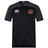 The Godzilla Rugby Football Club Vapodri Evader Jersey by EMB Canterbury is a black short-sleeve rugby jersey featuring the EMB Canterbury logo on the right chest and the maroon and yellow Godzilla RFC logo on the left chest. Constructed with advanced moisture-wicking technology, this jersey also showcases the “VapoDri” text near the bottom.