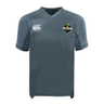 The Chicago Riot Vapodri Evader Jersey by EMB Canterbury features moisture-wicking fabric, the EMB Canterbury logo on the right chest, and a Chicago Riot emblem on the left chest.