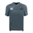 The Cypress Warriors Men's Rugby Vapodri Evader Jersey by EMB Canterbury features gray short sleeves, moisture-wicking tech, the Canterbury logo on the right chest, and a purple/black pirate-themed crest on the left.