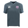 Grey moisture-wicking Western Carolina University Vapodri Evader Jersey by Canterbury with a chest logo featuring “Western Carolina Rugby” and the year 1995.