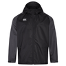 A black Canterbury Pro II Vaposhield Full-Zip Water Resistant Jacket with a hood on it.