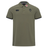 The Ireland 25/26 Team Polo by Canterbury is an olive green short-sleeve shirt with a collar, button placket, and embroidered IRFU and Canterbury logos—a classic choice for Ireland rugby fans.