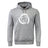 The Missoula All-Maggots Club Hoodie by WRS Canterbury features a gray design with a white spiral shell graphic on the chest and a front kangaroo pocket, making it perfect for fans of classic rugby club hoodie style.