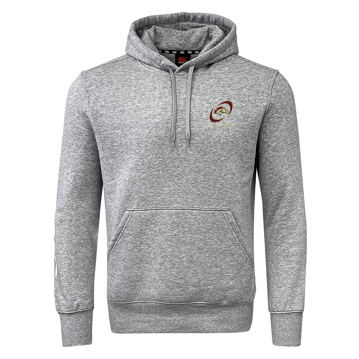 A premium Herriman High School Canterbury Club Hoodie with a WRS Canterbury logo on it.