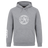 The WRS Canterbury Saint Anselm College Club Rugby Hoodie is a gray hooded sweatshirt with a front pocket, circular "Saint Anselm Men's Club Rugby" chest logo, and a white design on the right sleeve.