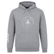 Introducing the New Saint Andrews College Club Hoodie by Canterbury from WRS Canterbury—a gray hooded sweatshirt with a front pocket, inspired by classic rugby club designs. It features “New Saint Andrews RFC 1994” and a crest on the chest, plus a white graphic on the left sleeve.