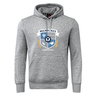 The Milwaukee Barbarians Rugby Club Hoodie by WRS Canterbury is a gray hooded sweatshirt with a front pocket and printed crest design featuring "Milwaukee Barbarians" and club symbols on the chest.