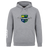 The Kingwood Rugby Club Hoodie by Canterbury from WRS Canterbury features a front pocket, "Kingwood Rugby" crest with "Est. 2014" on the chest, a white graphic on the right sleeve, and is made from soft sweatshirt fleece.