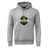 The Chicago Riot Club Hoodie by Canterbury from WRS Canterbury features a gray fleece design with a "Chicago Riot Rugby Football Club" logo—raised yellow fist and black shield—on the chest for cozy comfort.