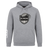 Grey ICRON Club Hoodie by Canterbury with a drawstring hood, front pouch pocket, and a black shield logo featuring a rugby ball and the text “ICRON” on the chest.