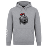 The Birmingham Iron Women's Football Club Hoodie by WRS Canterbury features the team logo on the chest and a white sleeve graphic, inspired by classic rugby club styles.