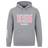 The East Stroudsburg University Club Hoodie by WRS Canterbury features "ESU RUGBY" in white and red on the front and a white sleeve graphic—ideal for showing your club pride.