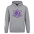 Grey Western Carolina University Club Hoodie by Canterbury with a purple shield logo on the chest and a white logo on the sleeve.