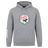 The Society of Iowa Rugby Referees Club Hoodie by Canterbury from WRS Canterbury is a gray rugby hoodie with a handy front pocket and white markings on the right sleeve. It showcases a distinctive round “Society of Iowa Rugby Enthusiasts” logo with two pink flowers, offering comfort and team spirit for dedicated fans.