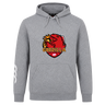 WRS Canterbury’s Godzilla Rugby Football Club Club Hoodie features a bold “Godzilla Soccer Football Club” logo in red, yellow, and black on the front, inspired by classic rugby club hoodie designs, and is finished with a distinctive white graphic detail on the left sleeve.