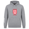 Gray Legion Academy Club Hoodie by Canterbury with a red and white “LEGION SD ACADEMY” emblem on the chest and a white logo on the right sleeve.