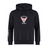 The Superior Rugby Club Club Hoodie by WRS Canterbury features a front pocket, "Superior Rugby" logo with a red and white winged emblem on the chest, and three white stripes on the left sleeve—ideal for rugby fans and players.
