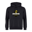The Chicago Riot Club Hoodie by Canterbury from WRS Canterbury features a yellow and white club logo on the chest and a white sleeve stripe—perfect for any rugby hoodie collection.
