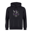 The Cypress Warriors Men's Rugby Club Hoodie by Canterbury from WRS Canterbury features a 2024 logo, warrior graphic, and a bold white left sleeve stripe—making it the perfect official hoodie for rugby fans.