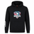 The SWFL Lady Hammerheads Club Hoodie by WRS Canterbury is a black rugby hoodie featuring the team logo with shark graphic on the chest and a white triple-stripe detail on the left sleeve.