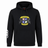 The Winchester Cannons Club Hoodie by WRS Canterbury features a colorful club crest on the chest and a white sleeve graphic—a must-have black rugby hoodie for fans.