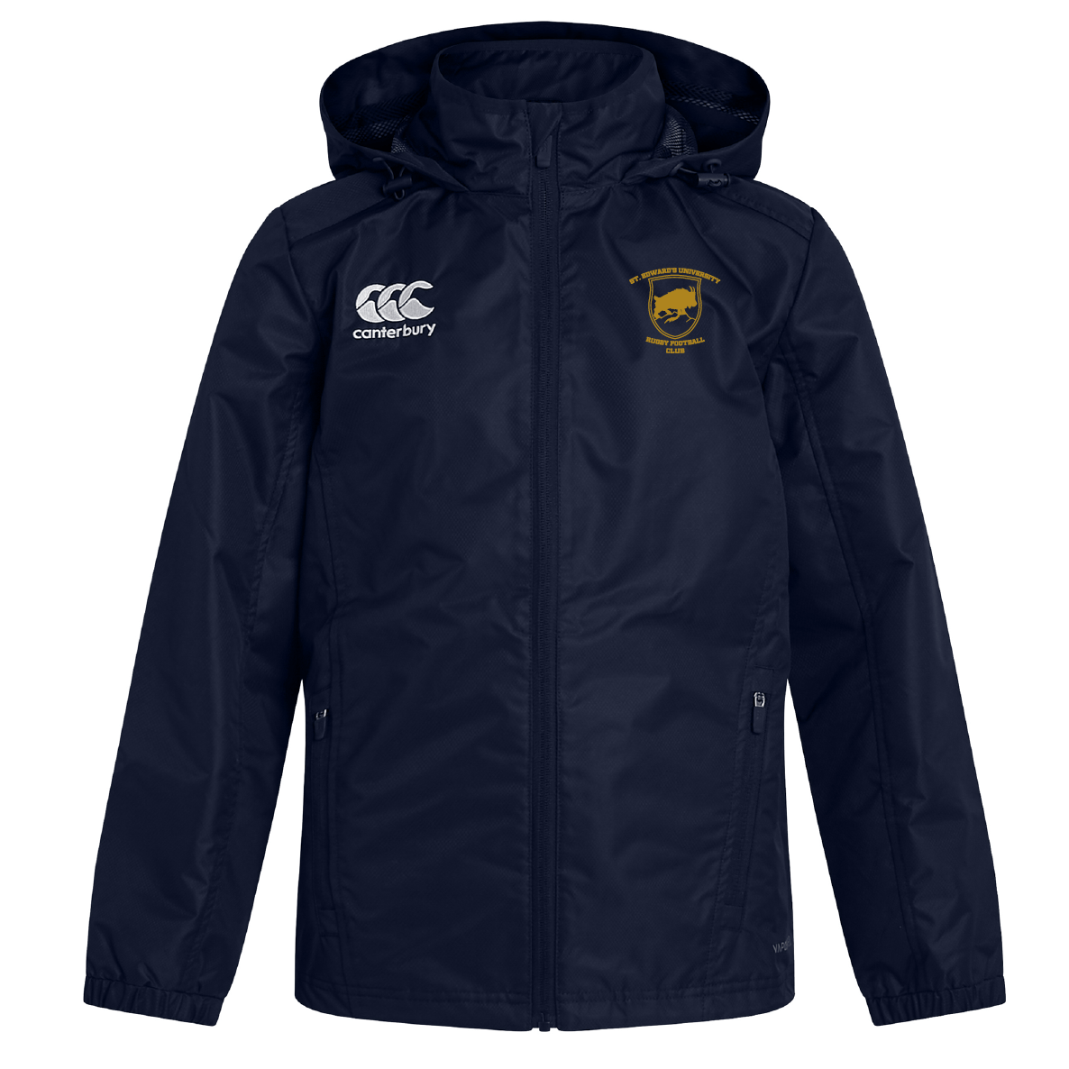 St Edwards University RFC Club Vaposhield Full Zip Rain Jacket by Canterbury